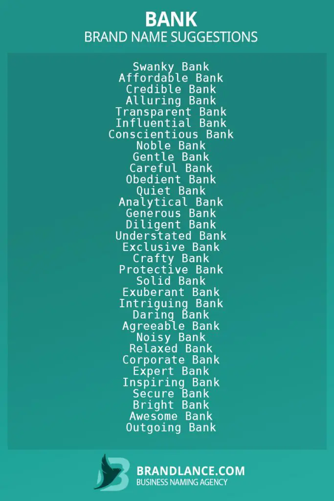 Coolest Bank Names