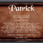 Meaning of Names Patrick