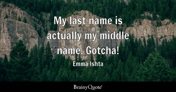 Middle Name for Emma