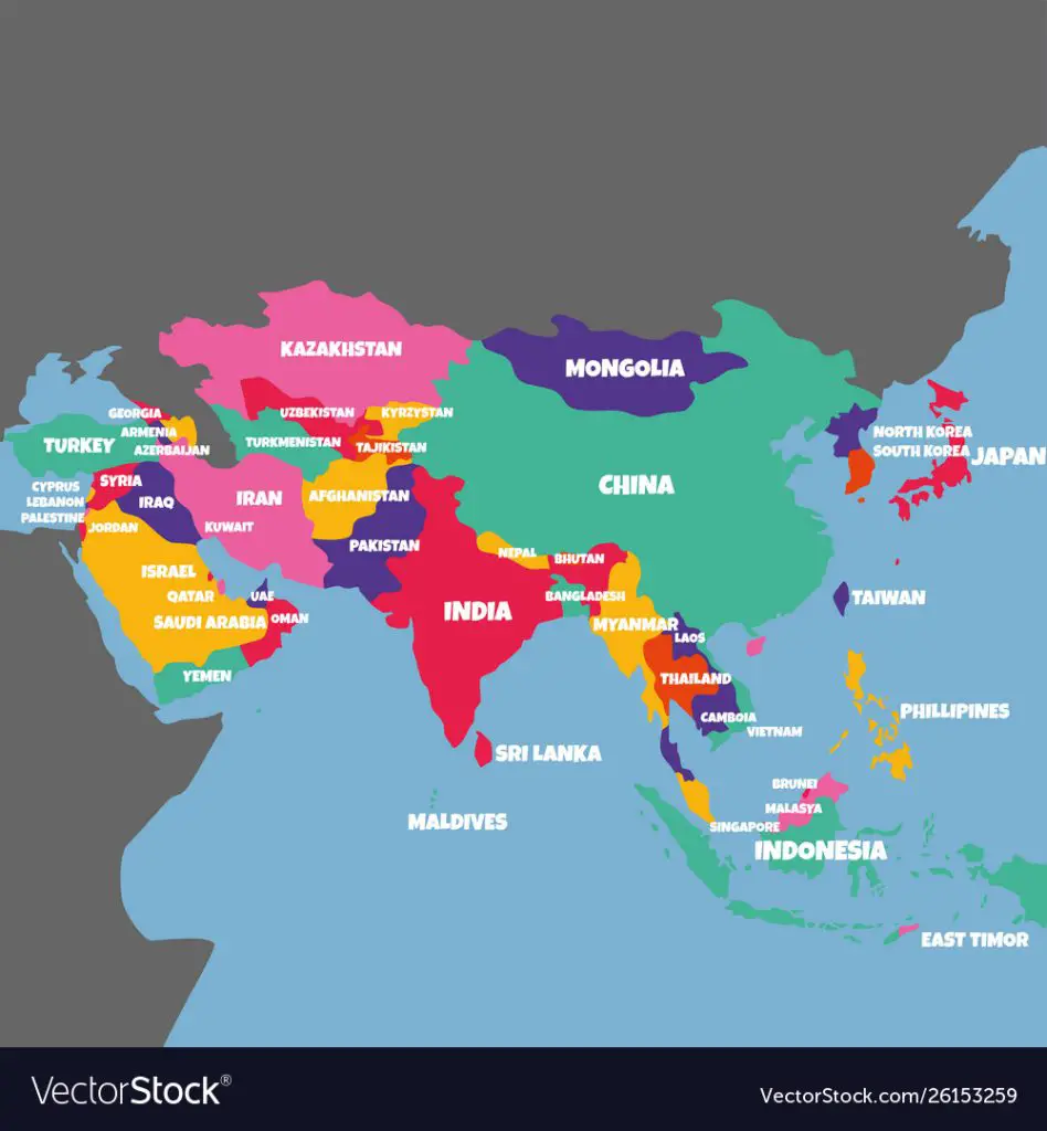 Name All the Countries in Asia