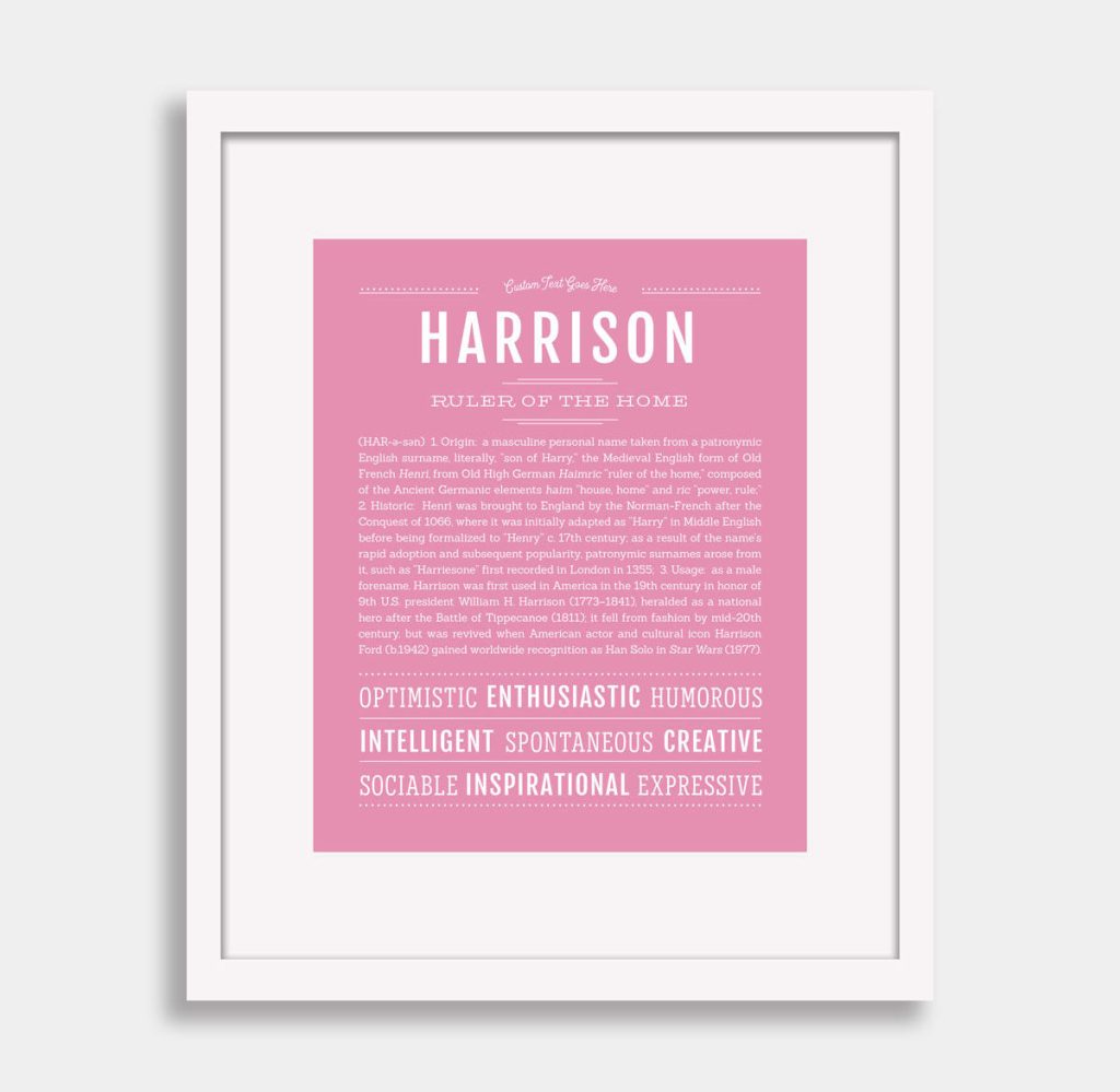 What Does the Name Harrison Mean
