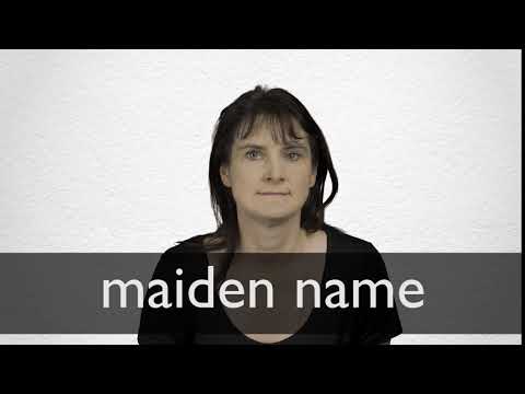 What is a Maiden Name Example