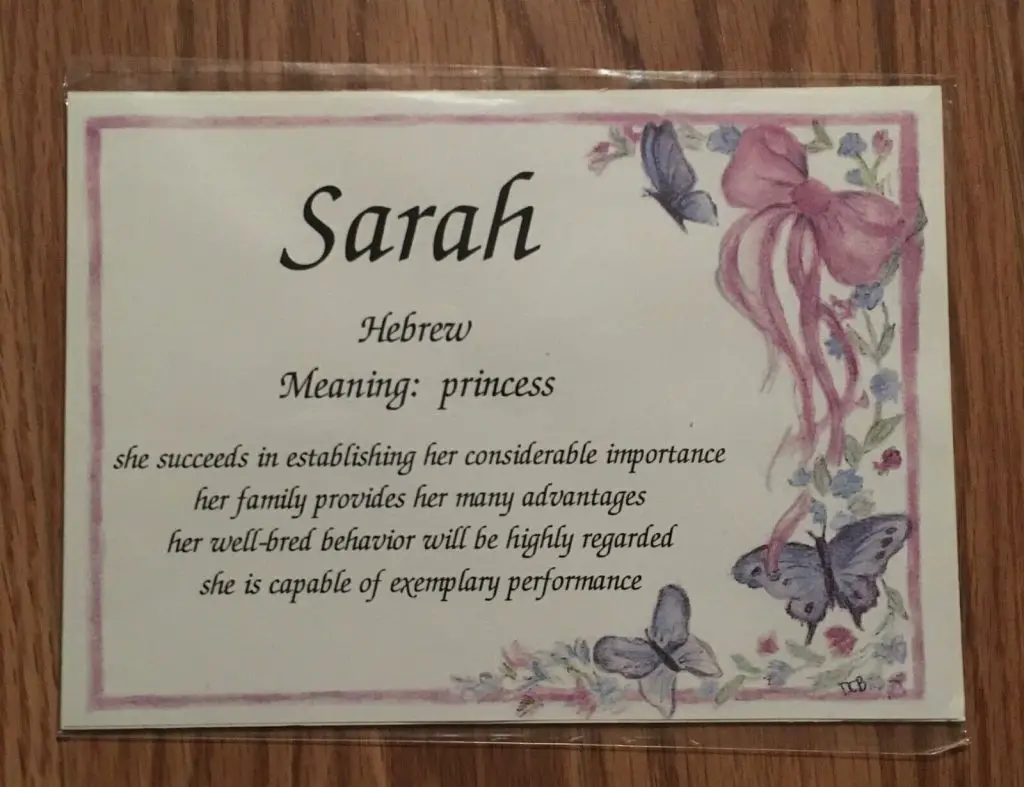 What is the Meaning of Sarah