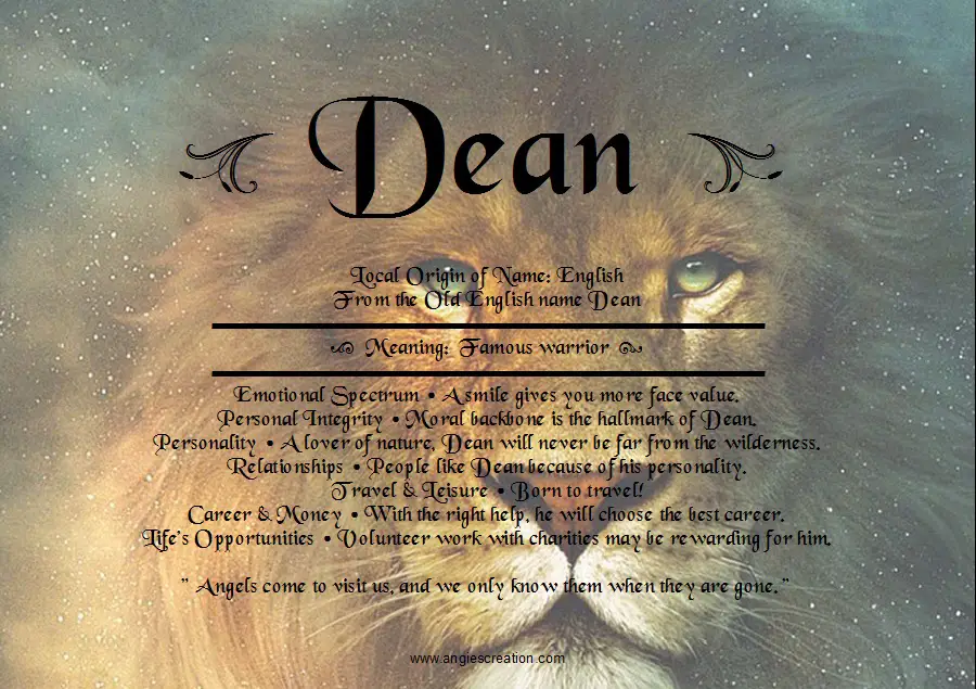 What is the Meaning of the Name Dean
