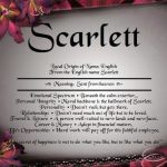 What is the Meaning of the Name Scarlett