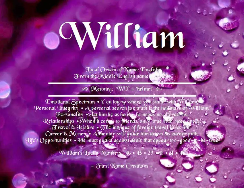 What is the Meaning of William