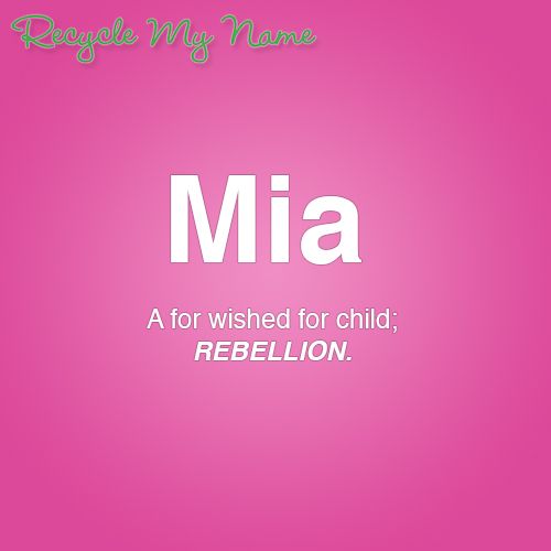 What'S the Meaning of the Name Mia