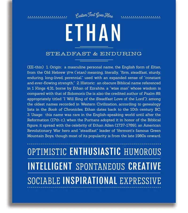 Name Meaning of Ethan