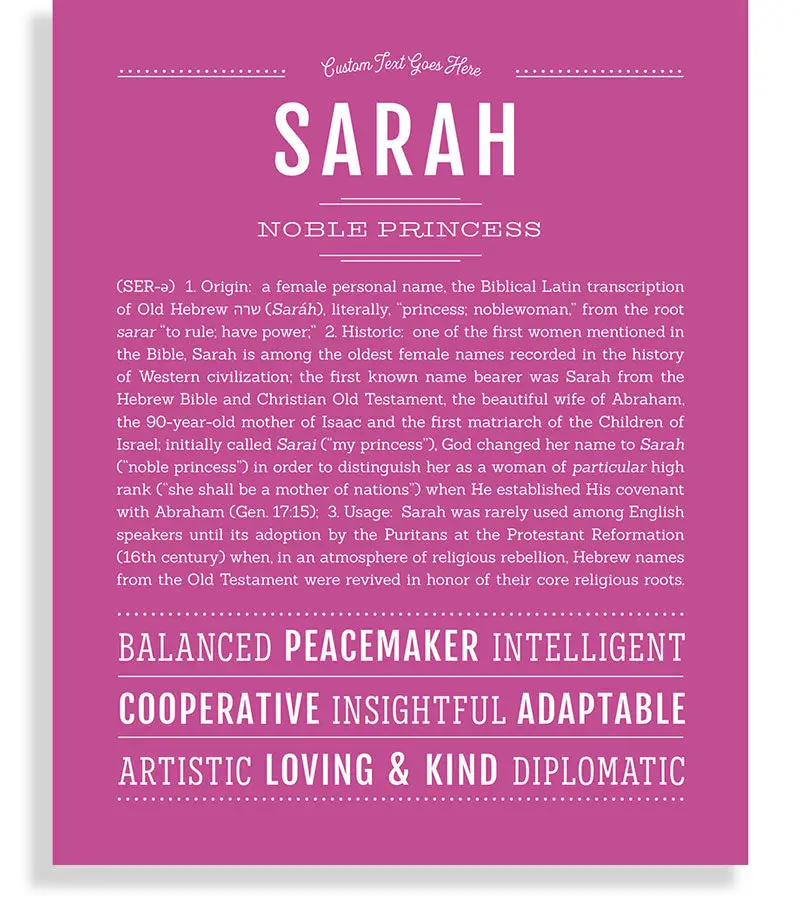 Sarah Name Meaning