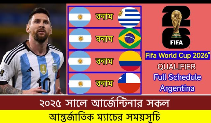 আর্জেন্টিনার খেলা কবে বাংলাদেশ সময়